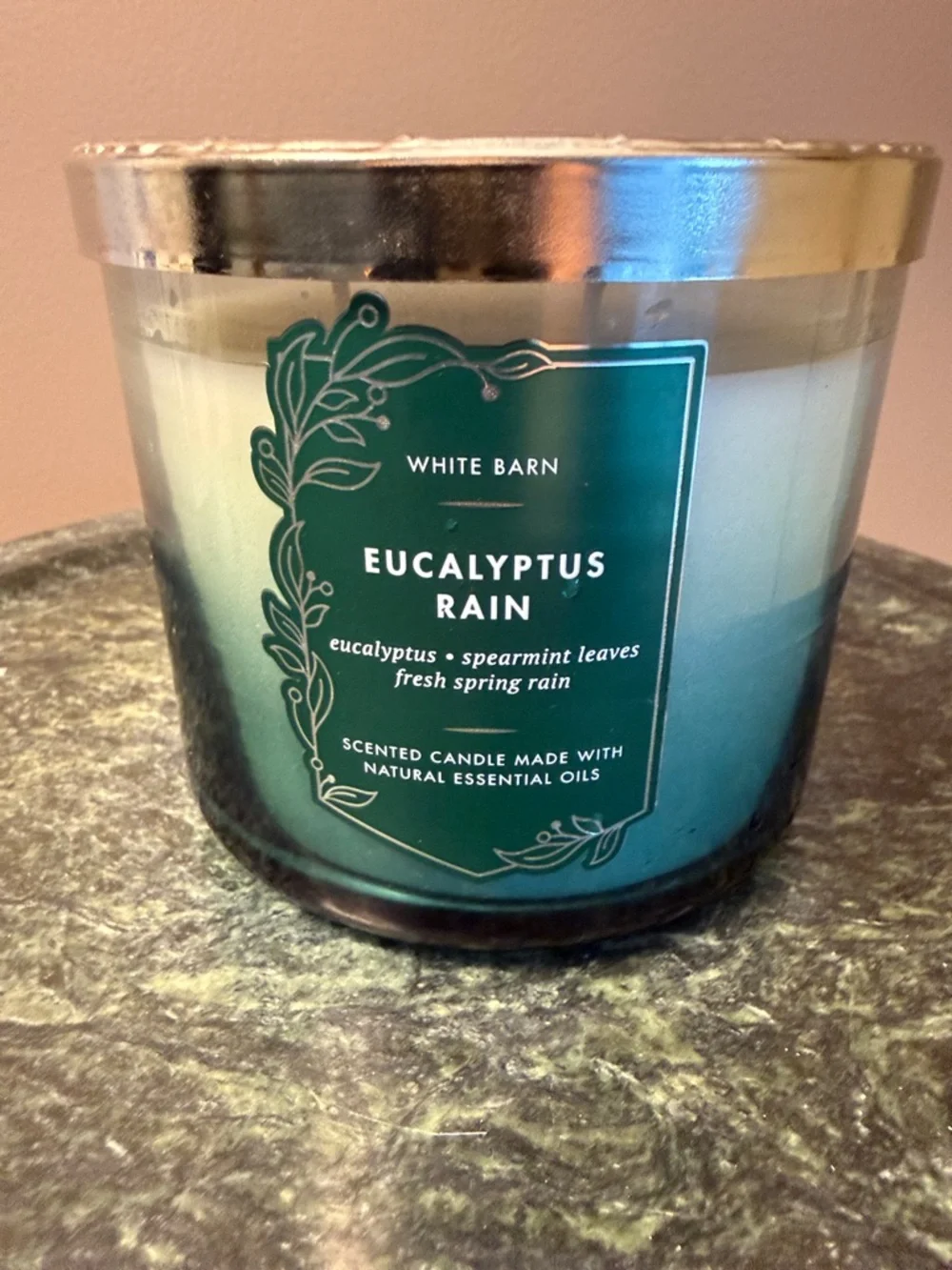 White Barn Eucalyptus Rain Candle -chrome color “Margaritaville” candle holder - Picture 2 of 16